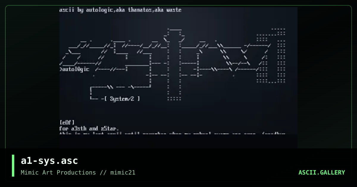 system/2, by autologic, 2000