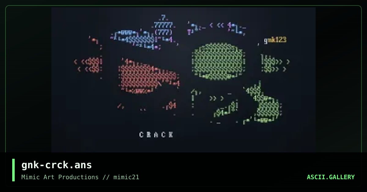 gnk-crck.ans, by genick, 2000
