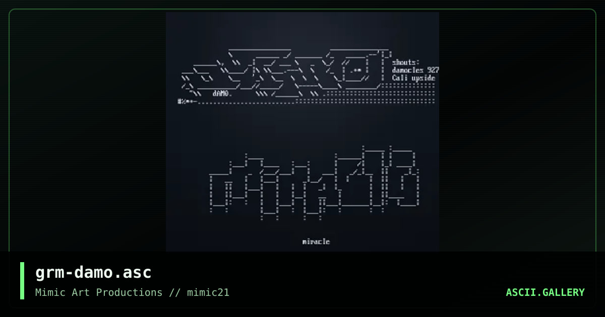 grm-damo.asc, by grandmaster mojo, 2000