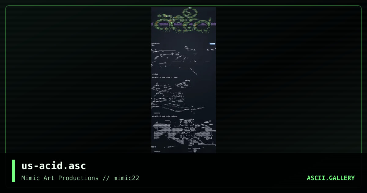 us-acid.asc, by emok, t-bob, zerostar, aeternam, 2000