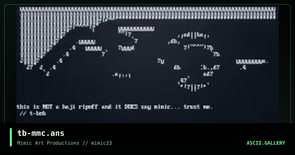 tb-mmc.ans, by t-bob, 2000