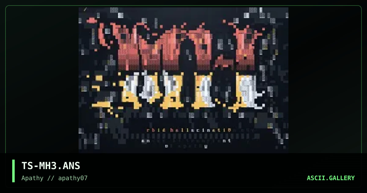 morbid hallucinations logo, by transient, 1996