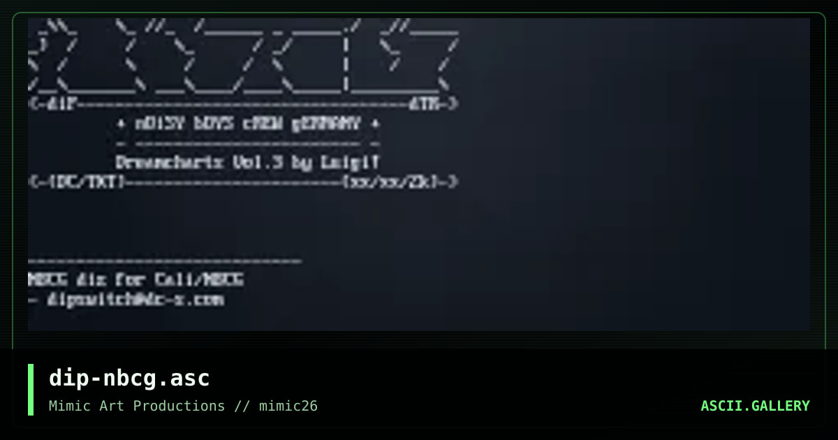 NBCG file_id, by dipswitch, 2000