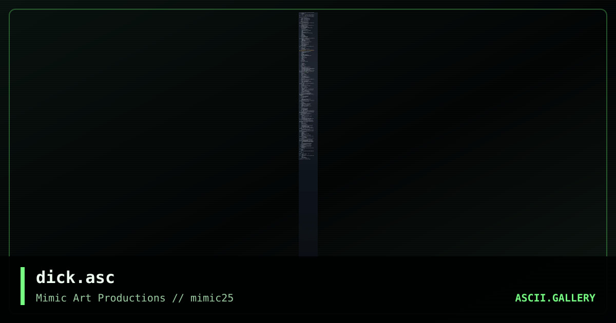 dick.asc, by mimic ascii, 2000