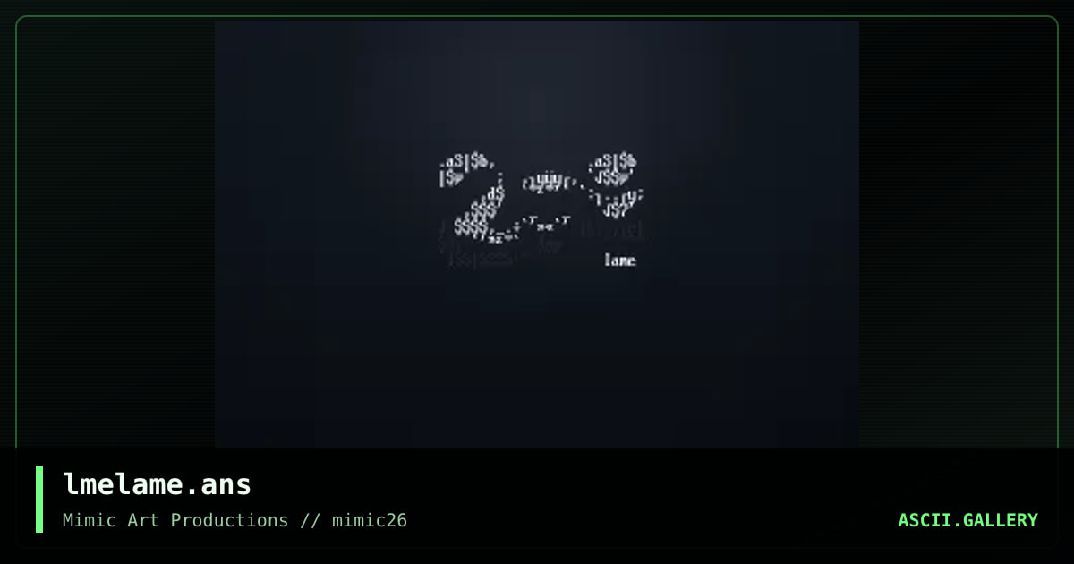 lmelame.ans, by lame, 2000