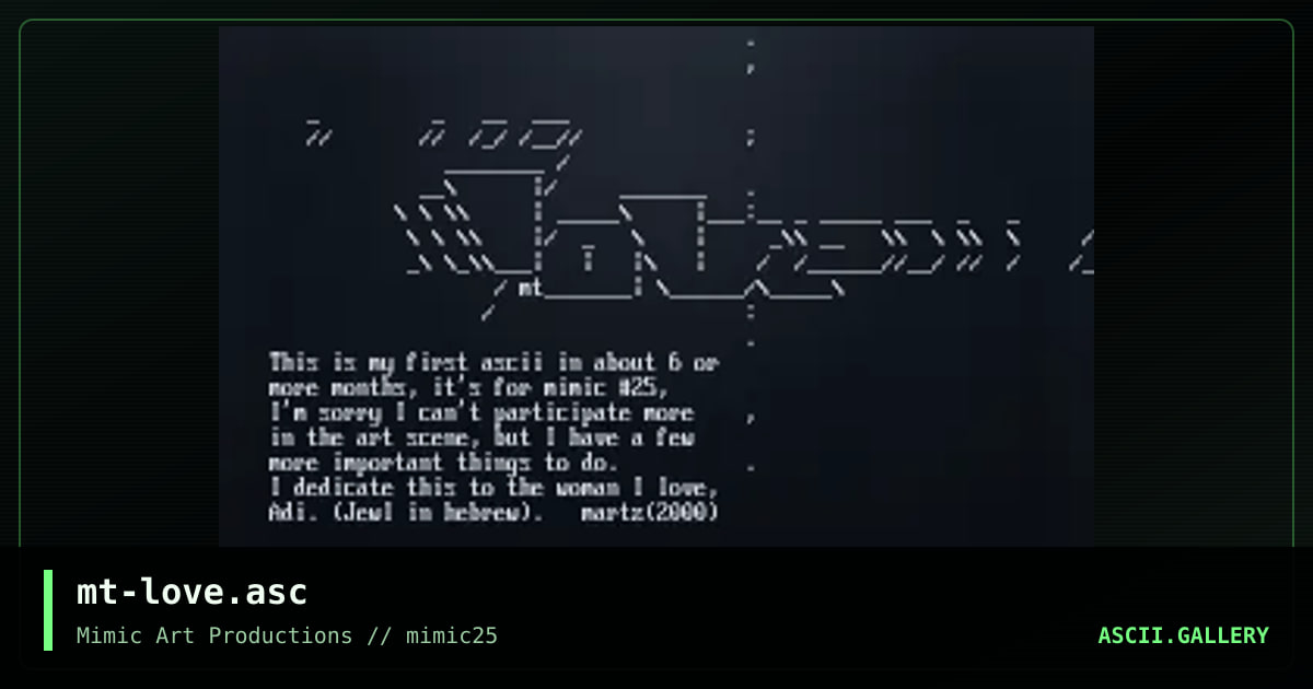 mt-love.asc, by martz, 2000