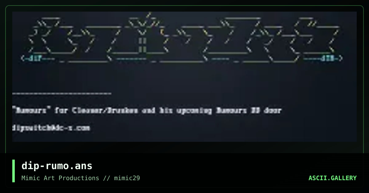 dip-rumo.ans, by dipswitch, 2000