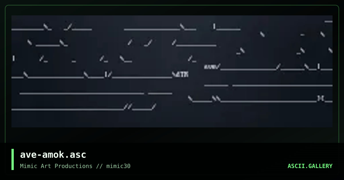 ave-amok.asc, by avenger, 2000