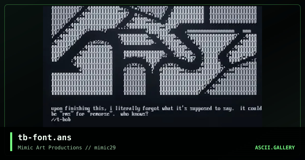 tb-font.ans, by t-bob, 2000
