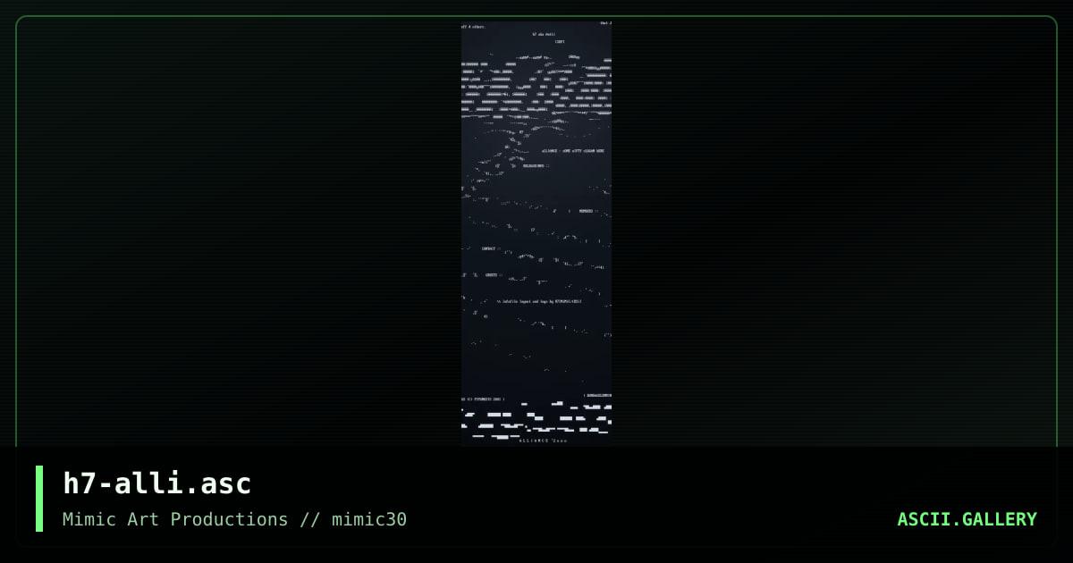 h7-alli.asc, by h7, 2000