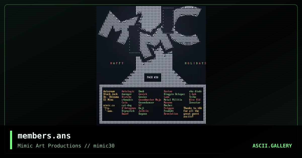 members.ans, by mimic ascii, 2000