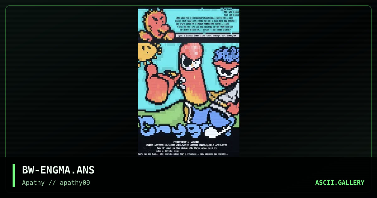 Enygma, by balls wilson, 1996