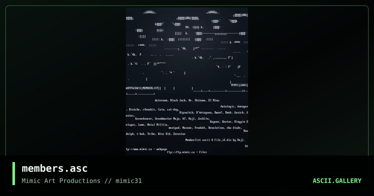 members.asc, by haji, 2001