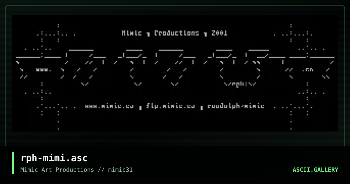 mimic, by roodolph, 2001
