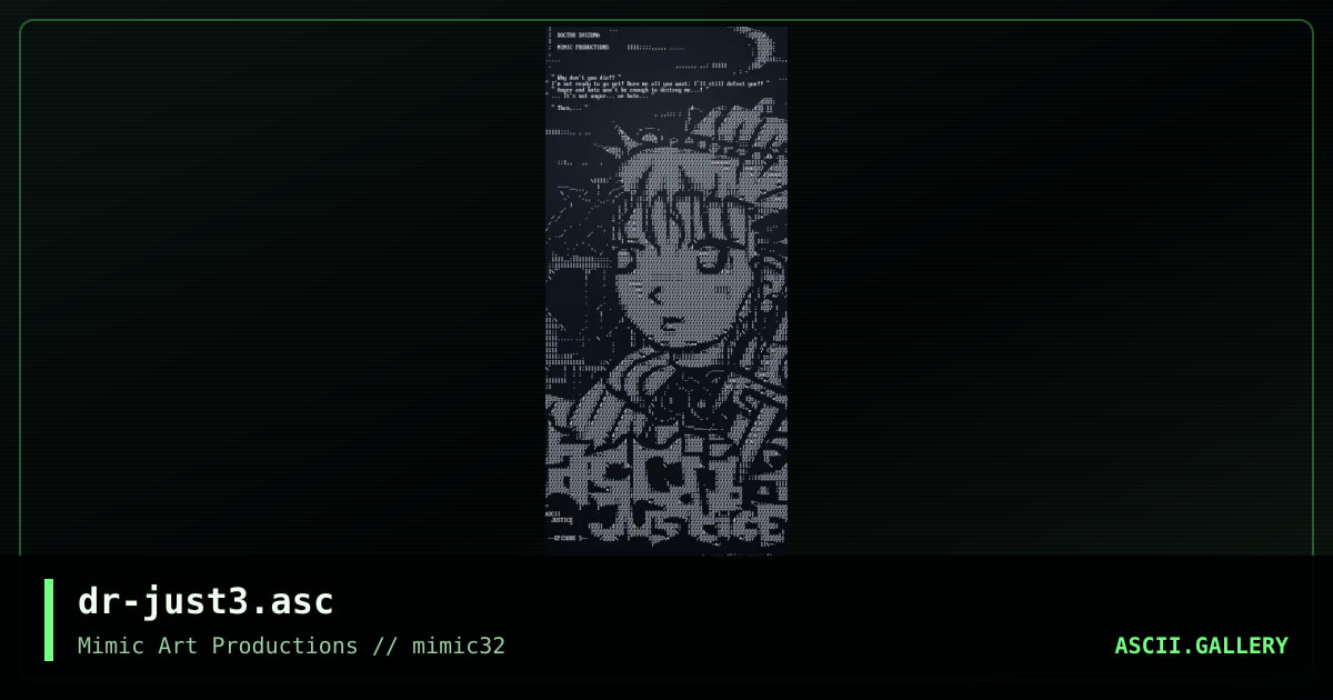 dr-just3.asc, by dr shizuma, 2001