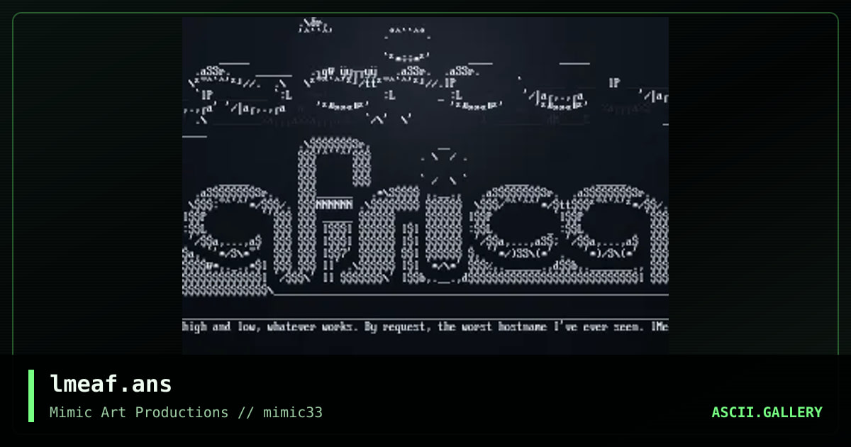 lmeaf.ans, by lame, 2001