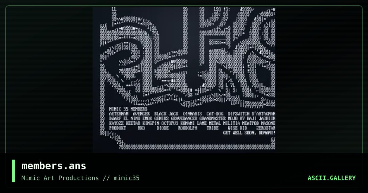 members.ans, by mimic ascii, 2001