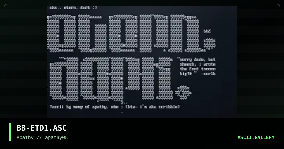 etern. darkness, by scribble, 1996