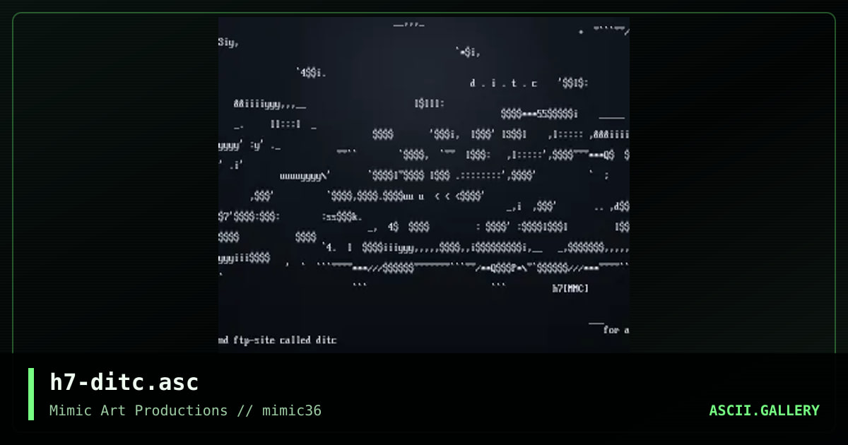 h7-ditc.asc, by h7, 2001