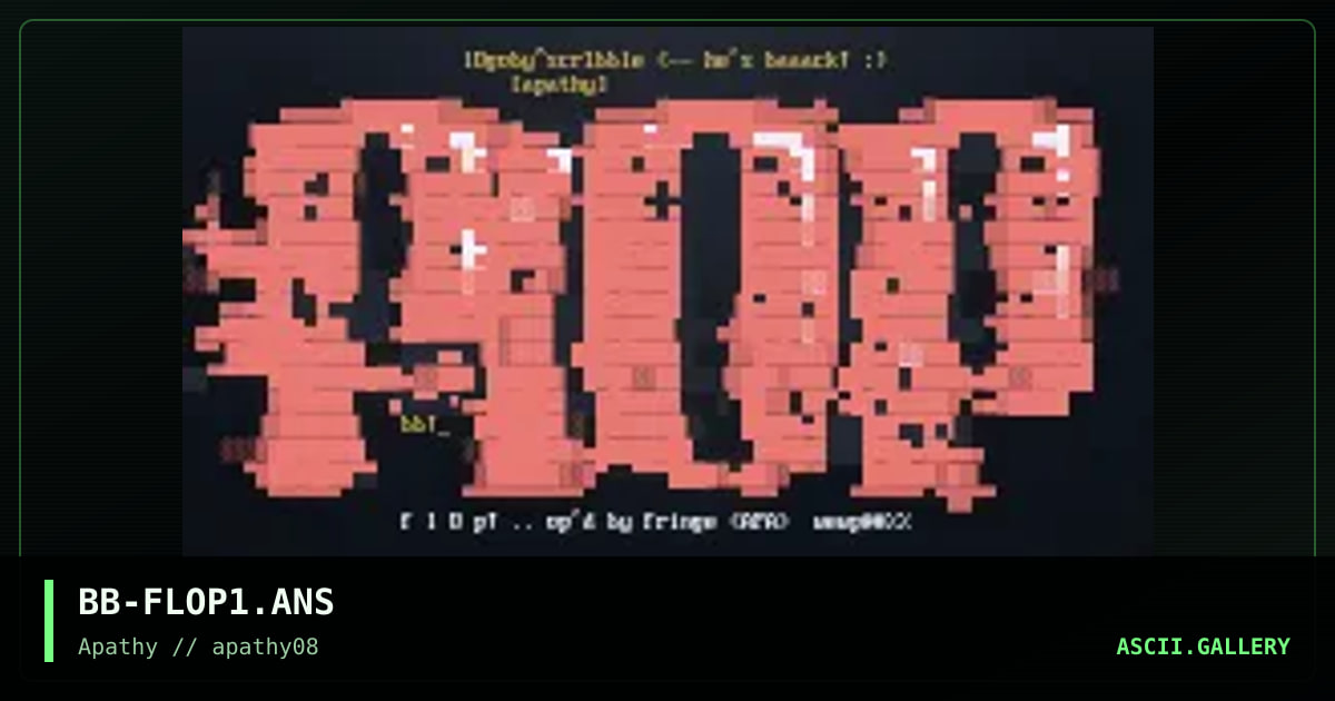 flOp!, by scribble, 1996