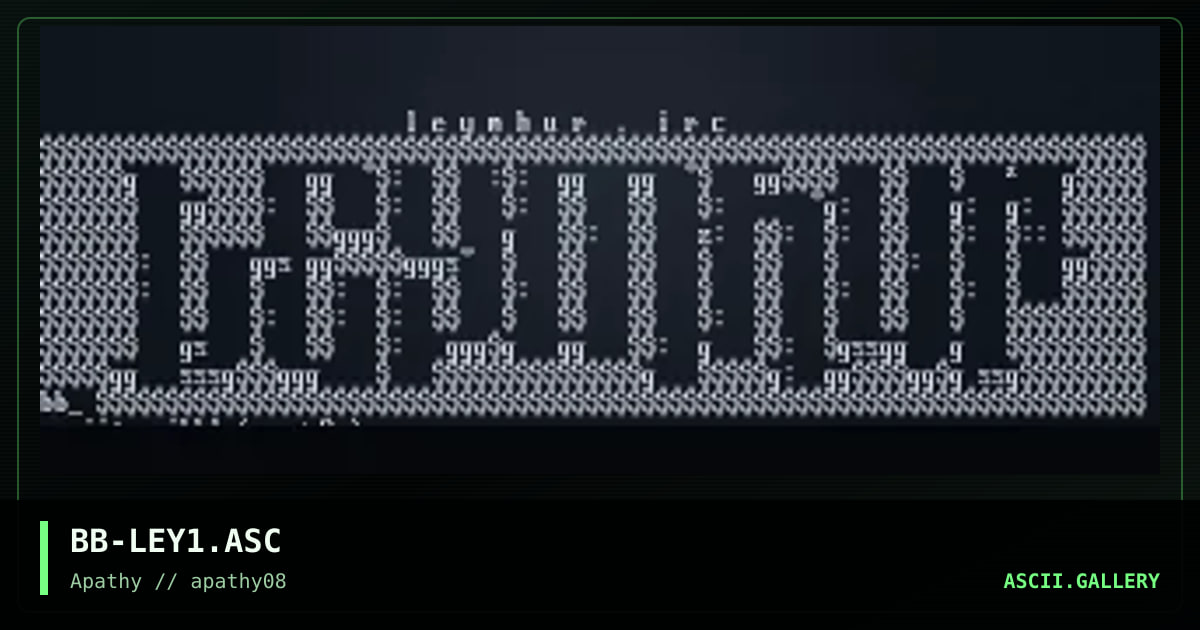 lEYMUR!@, by scribble, 1996