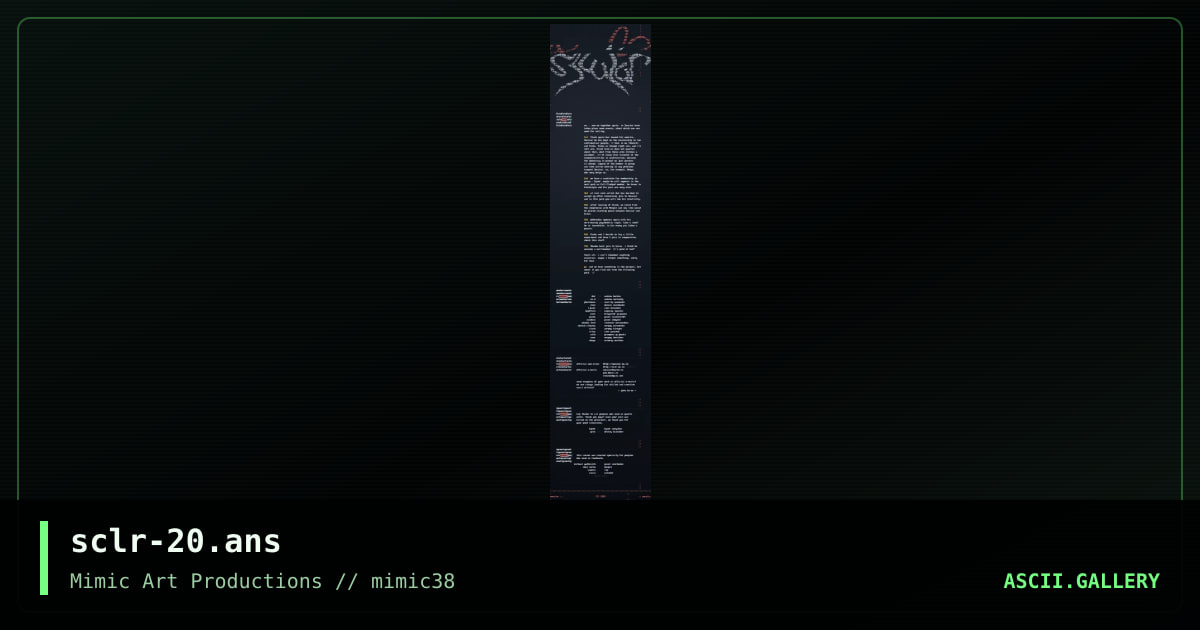 sclr-20.ans, by srb, 2001
