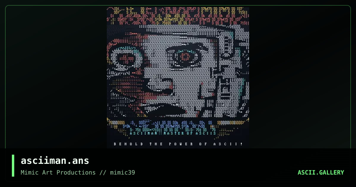 asciiman.ans, by aeternam, 2001