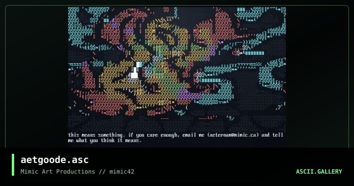 aetgoode.asc, by aeternam, 2001