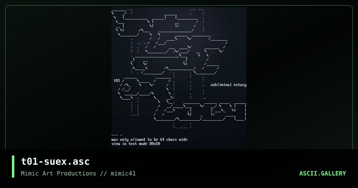 t01-suex.asc, by tribe, 2001