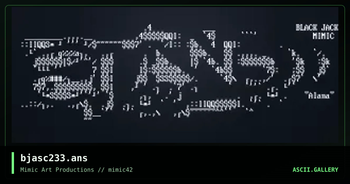 bjasc233.ans, by black jack, 2001