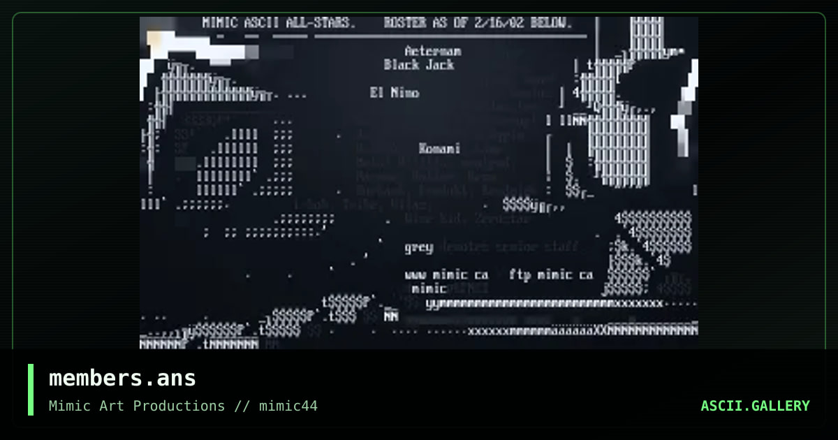 members.ans, by mimic ascii, 2002