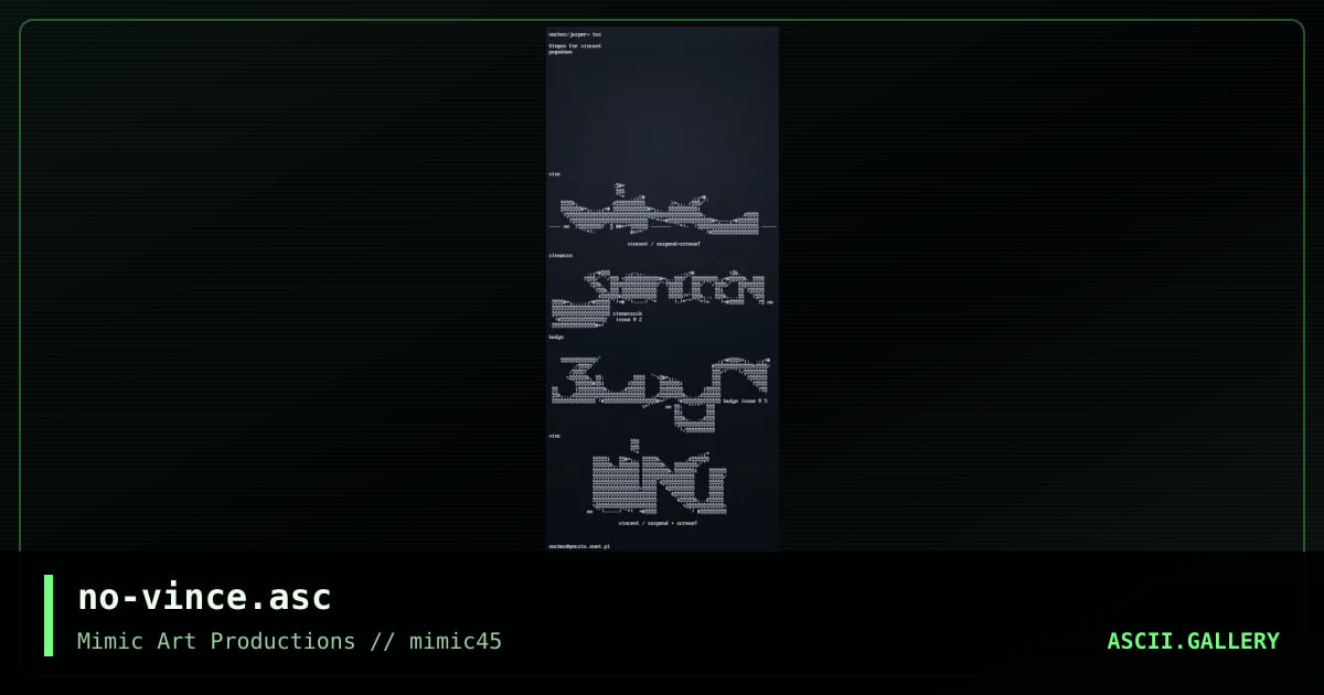 no-vince.asc, by noches, 2002