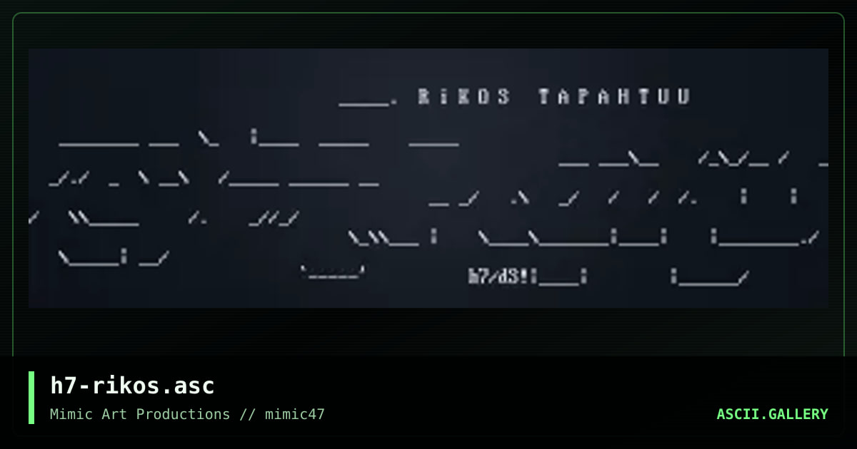 h7-rikos.asc, by h7, 2002
