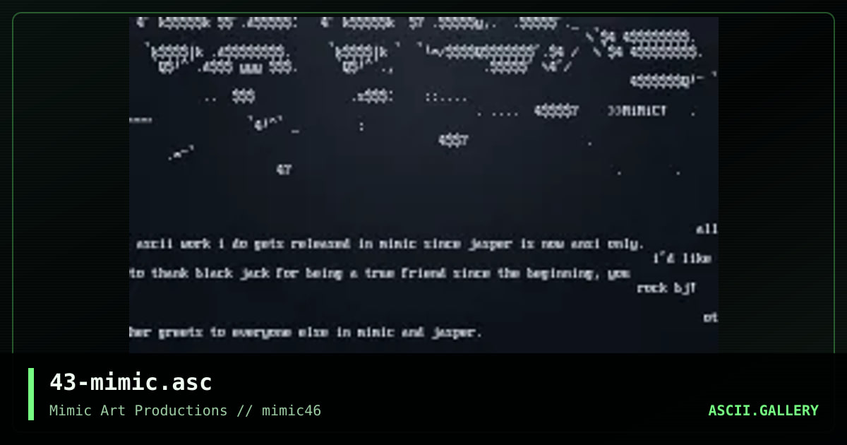 mimic promo, by aesthetic, 2002