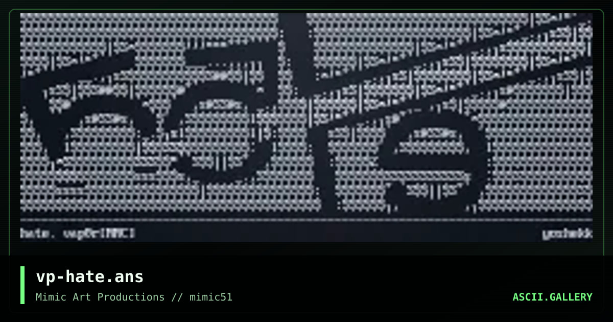 vp-hate.ans, by vapor, 2002