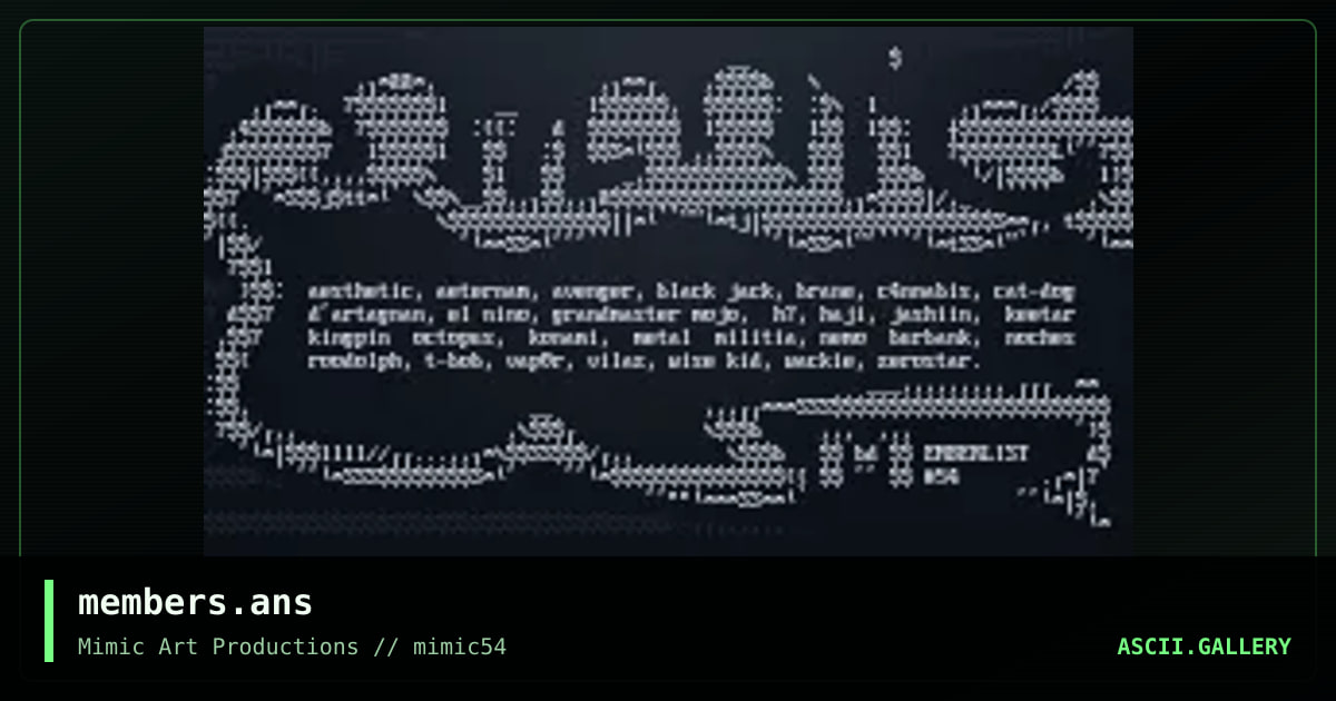 members.ans, by mimic ascii, 2002