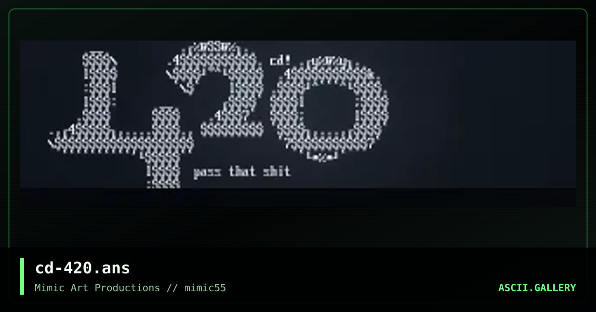 cd-420.ans, by cat-dog, 2003