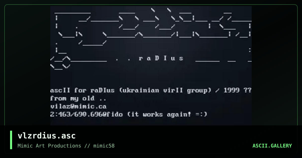 vlzrdius.asc, by vilaz, 2003