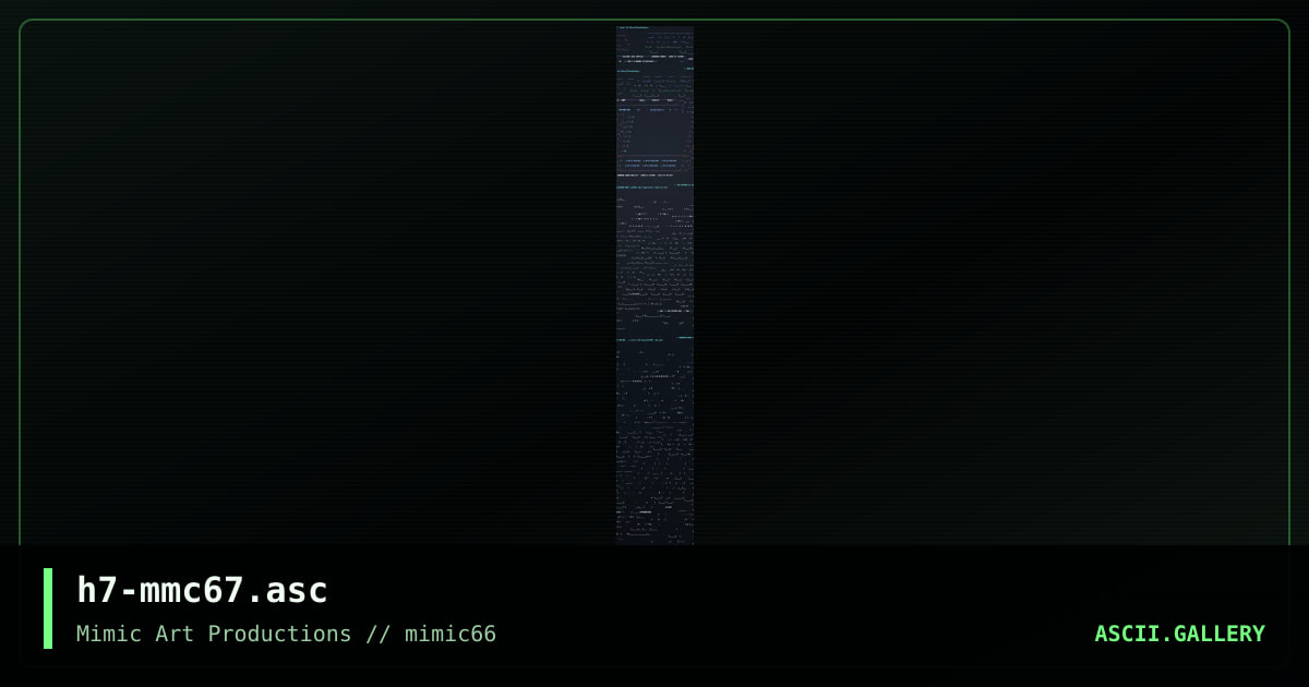 h7-mmc67.asc, by h7, 2003