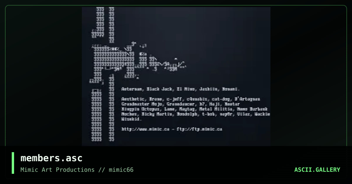 members.asc, by mimic ascii, 2003