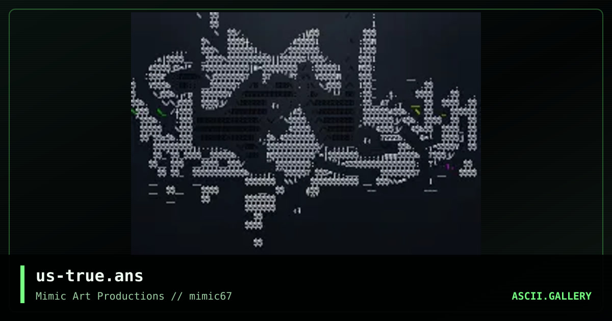 us-true.ans, by mimic ascii, 2004