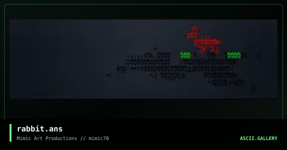 rabbit.ans, by mimic ascii, 2004