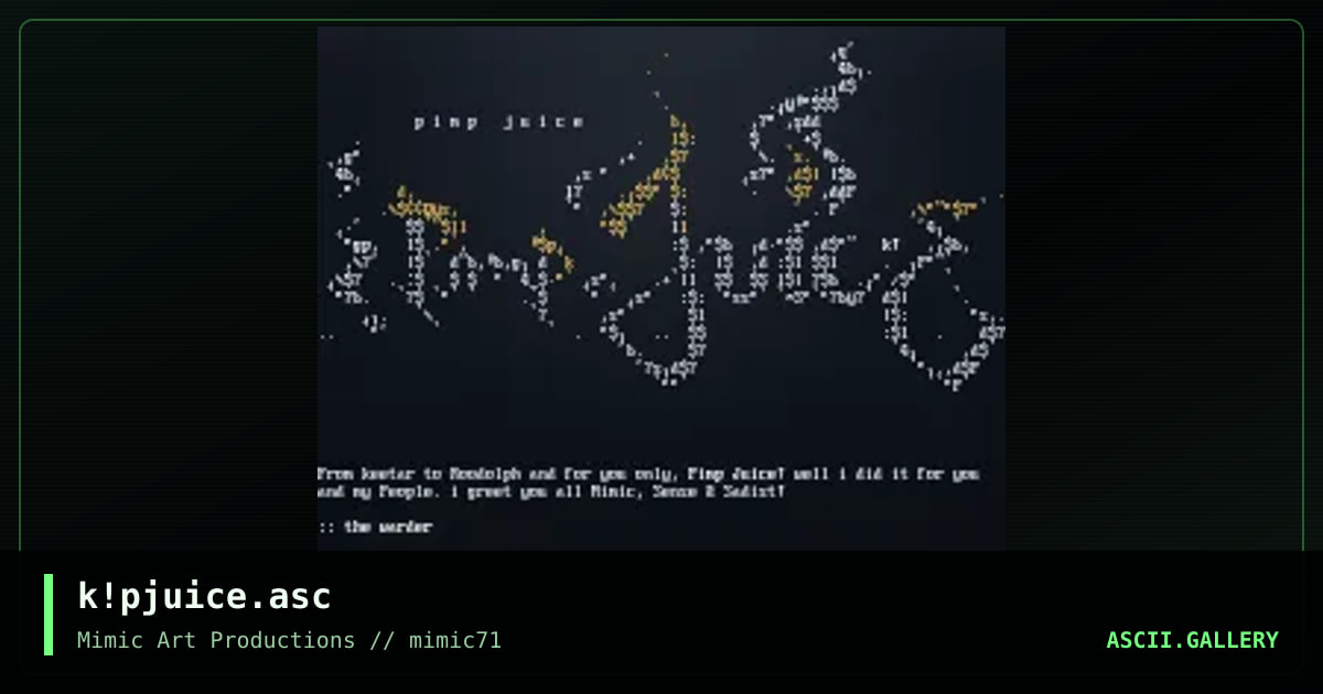 k!pjuice.asc, by keetar, 2004