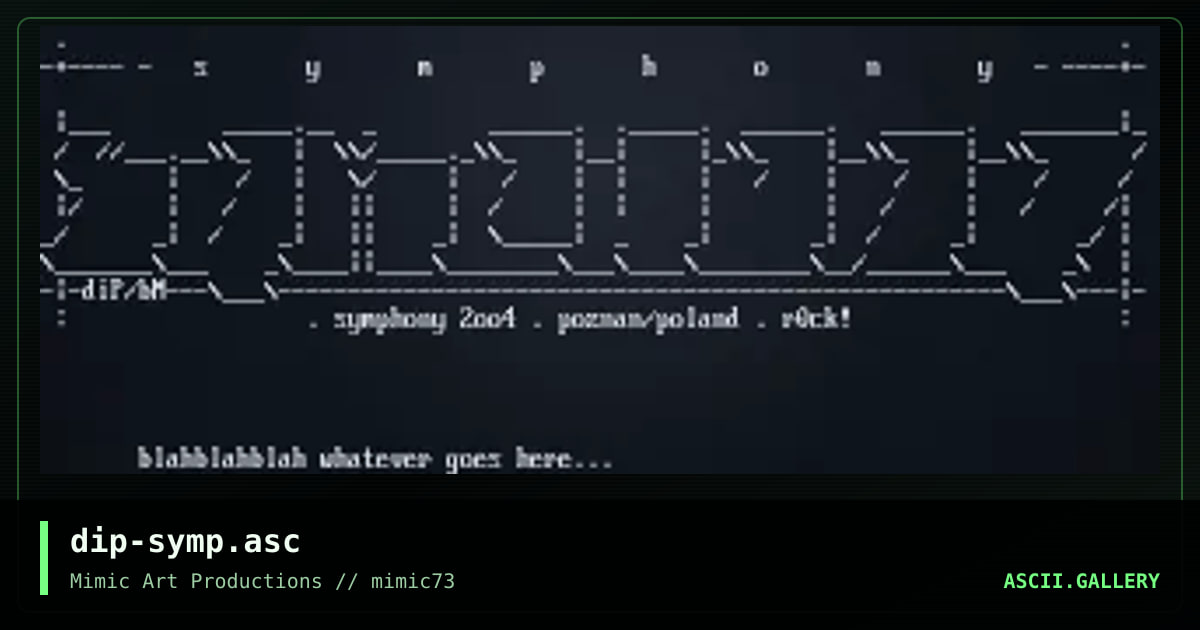 dip-symp.asc, by dipswitch, 2004