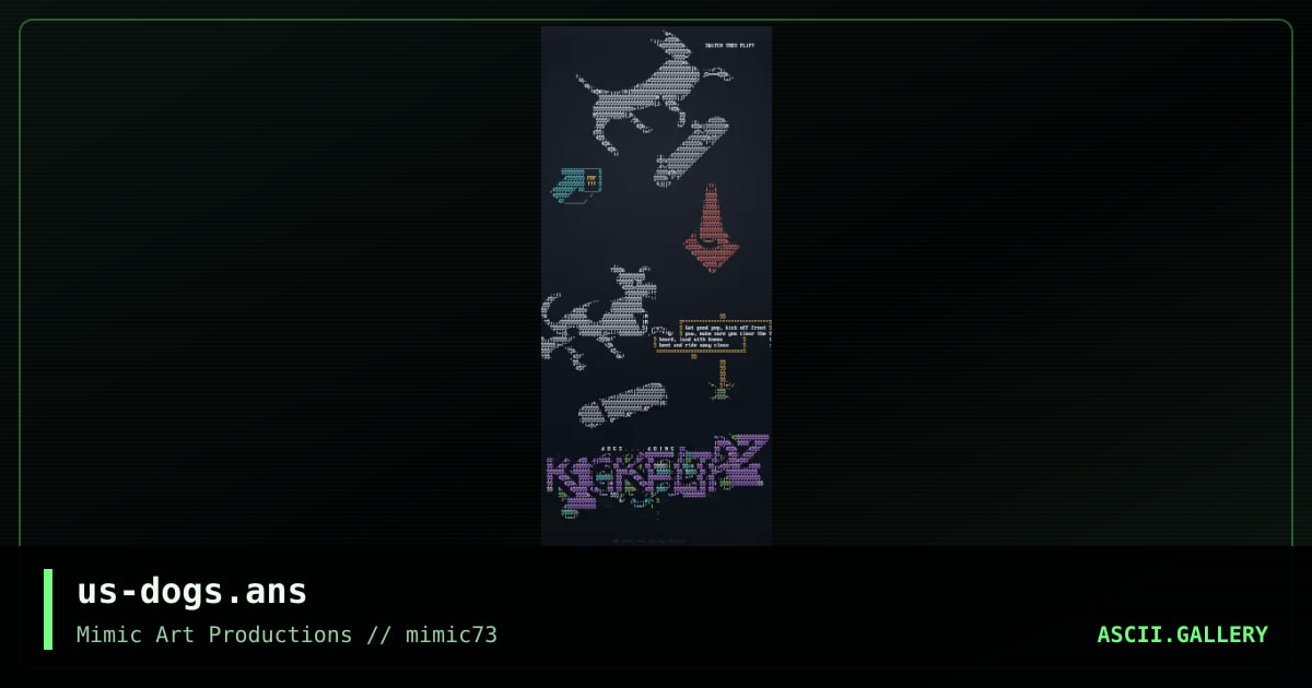 us-dogs.ans, by mimic ascii, 2004