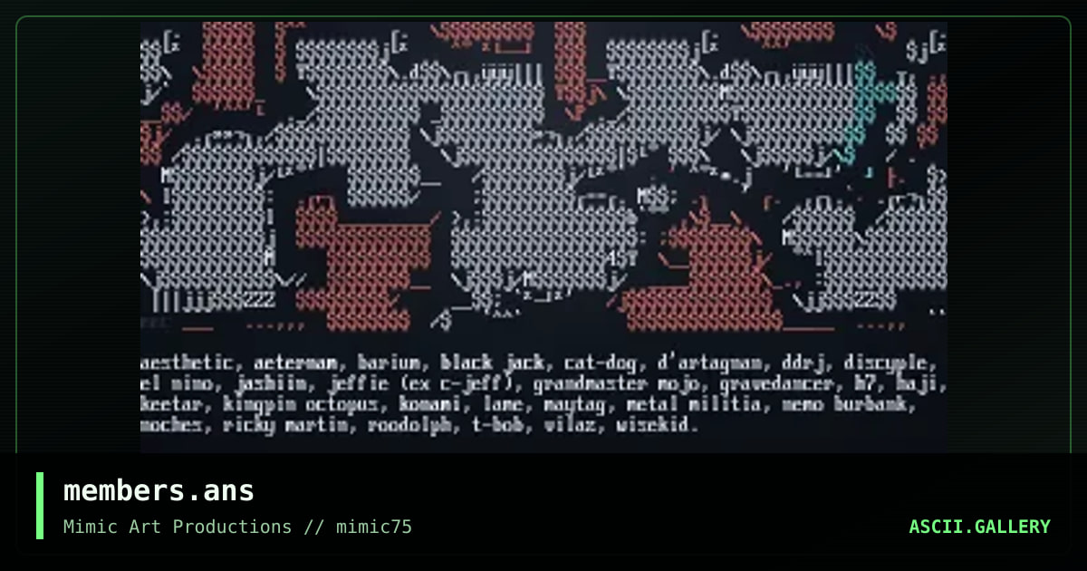 members.ans, by mimic ascii, 2004