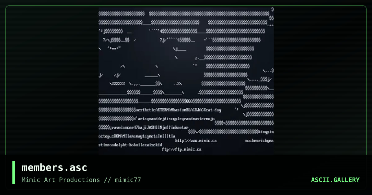 members.asc, by mimic ascii, 2004