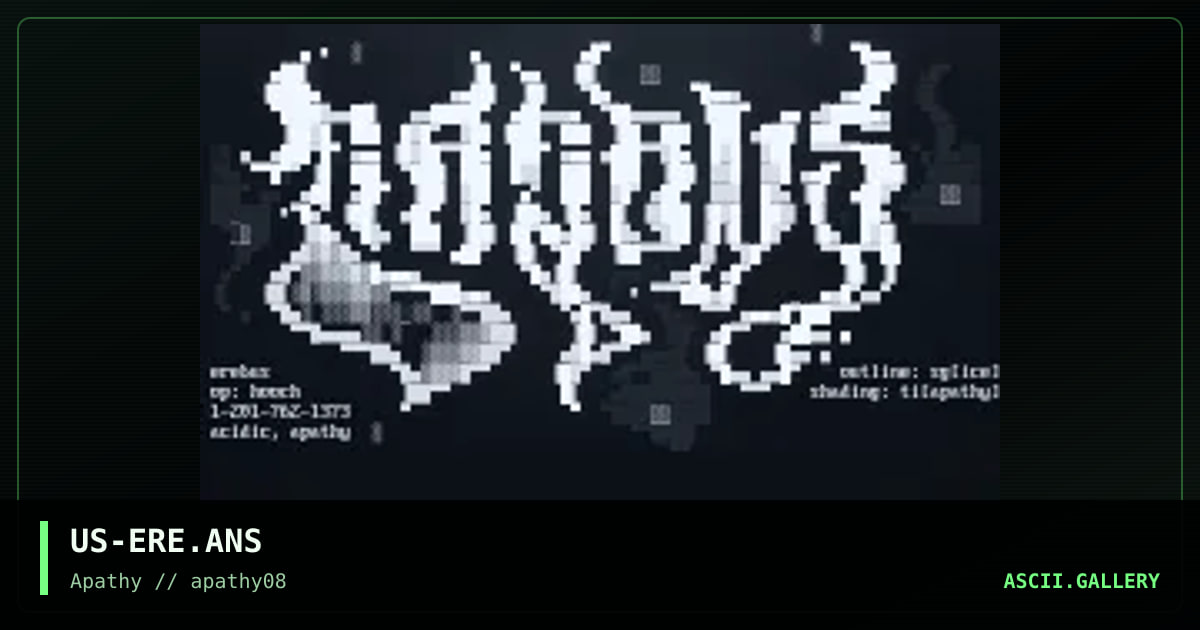 Erebus font, by trip, snake grunger, 1996