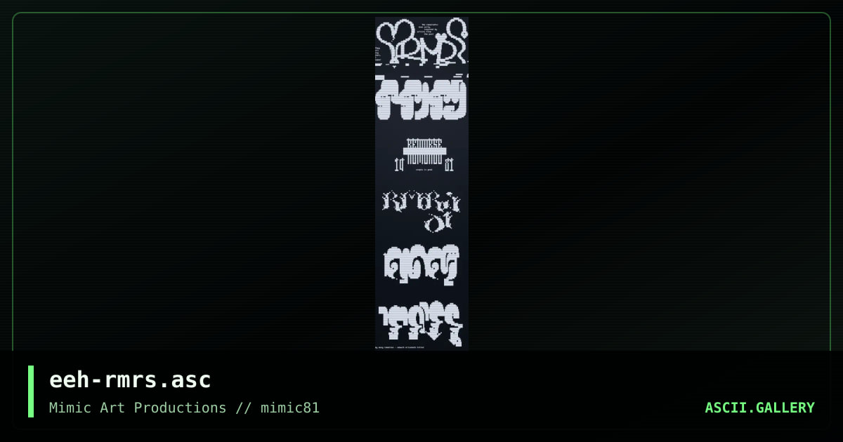 eeh-rmrs.asc, by edward elizabeth hitler, 2005
