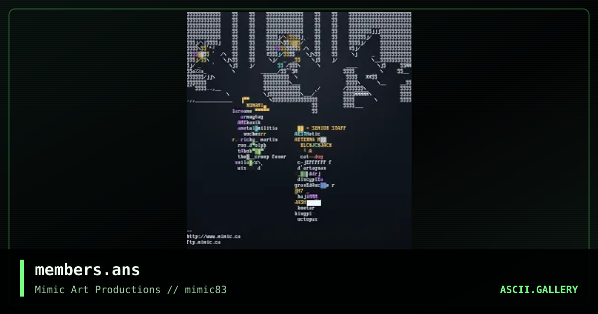 members.ans, by mimic ascii, 2005
